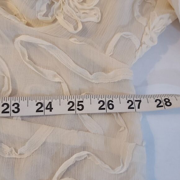 Simonton Says by George Simonton Blouse Top Womens Plus Size 2X Sheer Applique - Picture 9 of 11